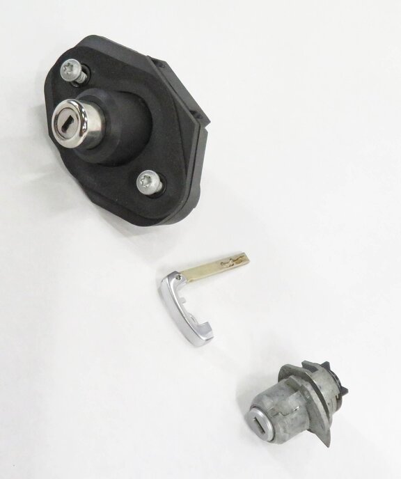 2012 BMW 740i (F01) LEFT DRIVER DOOR HANDLE TRUNK LOCK CYLINDER & KEY SET-3