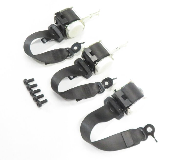 2012 BMW 740i (F01) REAR SEATBELT BUCKLE RETRACTOR SET-3 (BLACK)