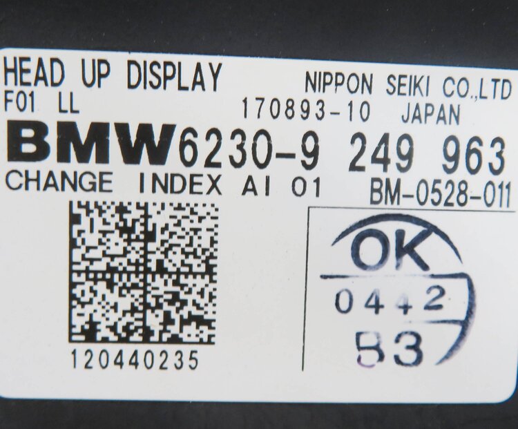 Thumbnail 5: 2012-2015 BMW 740i 750i 760i ALPINA B7 (F01 F02) HEADS UP DISPLAY PROJECTOR HUD