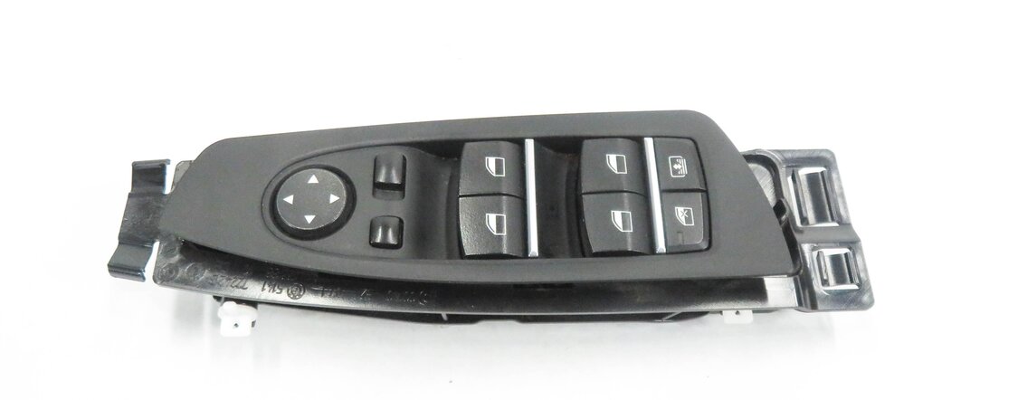 Thumbnail 3: 09-15 BMW 740i 750i 760i B7 (F01) DRIVER WINDOW SWITCH w/ SHADE & P-FOLD (BLACK)