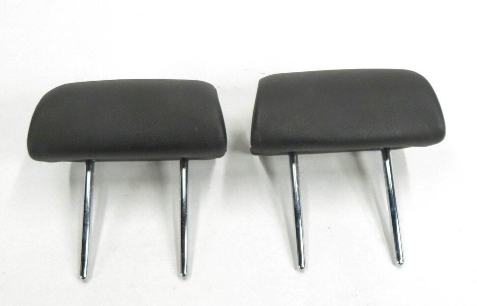 Thumbnail 2: 09 BMW X5 (E70) LEFT & RIGHT REAR 2nd SECOND ROW (BLACK LEATHER) HEADREST SET-2