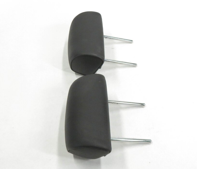 Thumbnail 3: 09 BMW X5 (E70) LEFT & RIGHT REAR 2nd SECOND ROW (BLACK LEATHER) HEADREST SET-2