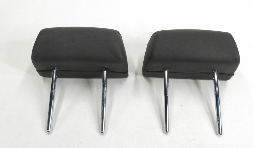 Thumbnail 4: 09 BMW X5 (E70) LEFT & RIGHT REAR 2nd SECOND ROW (BLACK LEATHER) HEADREST SET-2