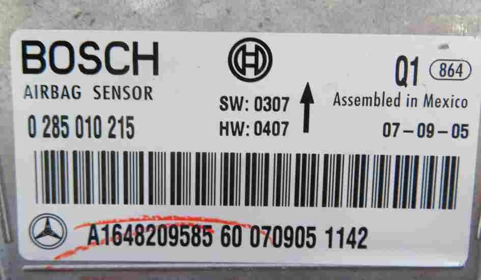 Thumbnail 6: 2008 MERCEDES ML350 (W164) SAFETY RESTRAINT CONTROL MODULE