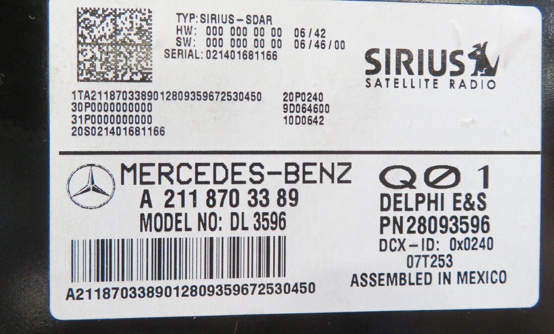 Thumbnail 6: 2008 MERCEDES ML350 (W164) SIRIUS SATELLITE RADIO RECEIVER CONTROL MODULE