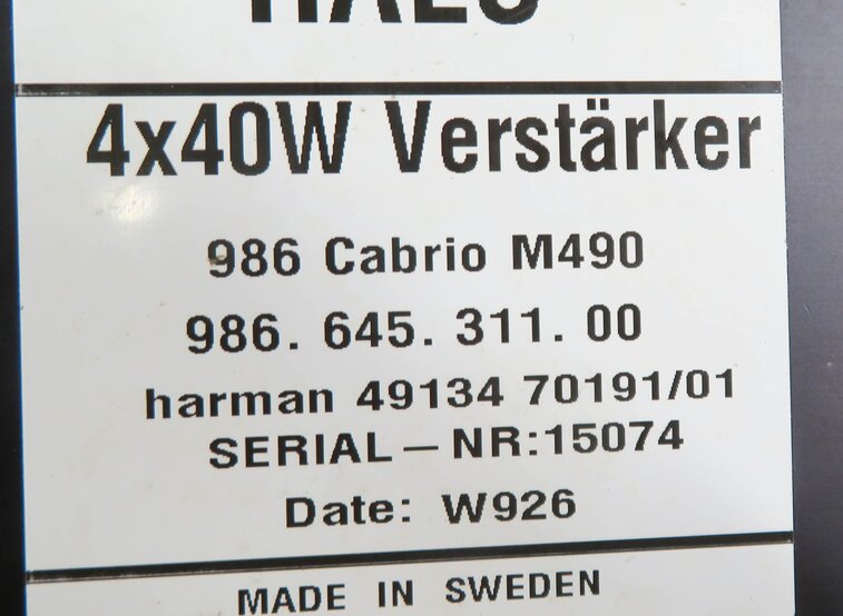 Thumbnail 5: 1997-2000 PORSCHE BOXSTER (986) RADIO STEREO AUDIO AMP AMPLIFIER (NOKIA)
