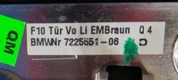 Thumbnail 10: 2011 BMW 535i (F10) DASH DOOR CONSOLE (FINE ASH GRAIN) WOOD TRIM PANEL SET-7
