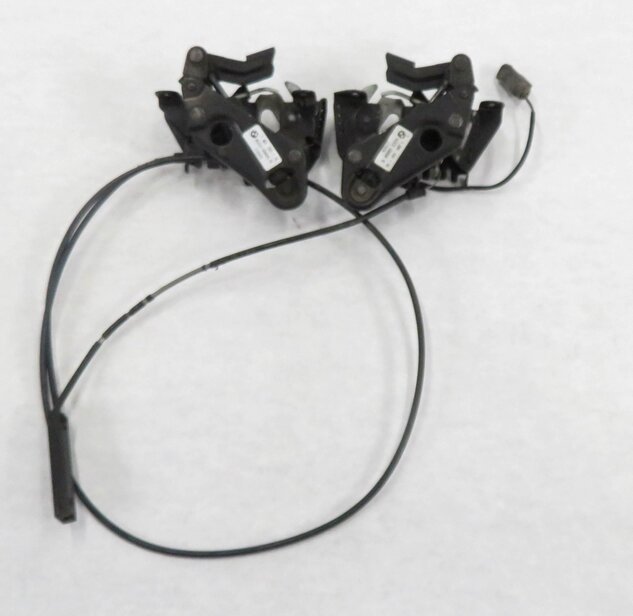 Thumbnail 2: 2011 BMW 535i (F10) FRONT LEFT & RIGHT LOWER HOOD LOCK LATCH SET-2 w/ CABLE