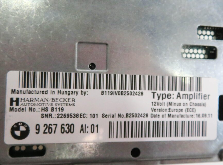 Thumbnail 6: 2012 BMW Z4 (E89) RADIO STEREO HARMAN BECKER ACTIVE SOUND DESIGN AUDIO AMPLIFIER