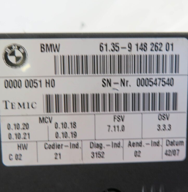 Thumbnail 6: 2008 BMW 535i (E60) LEFT FRONT DRIVER POWER SEAT CONTROL MODULE