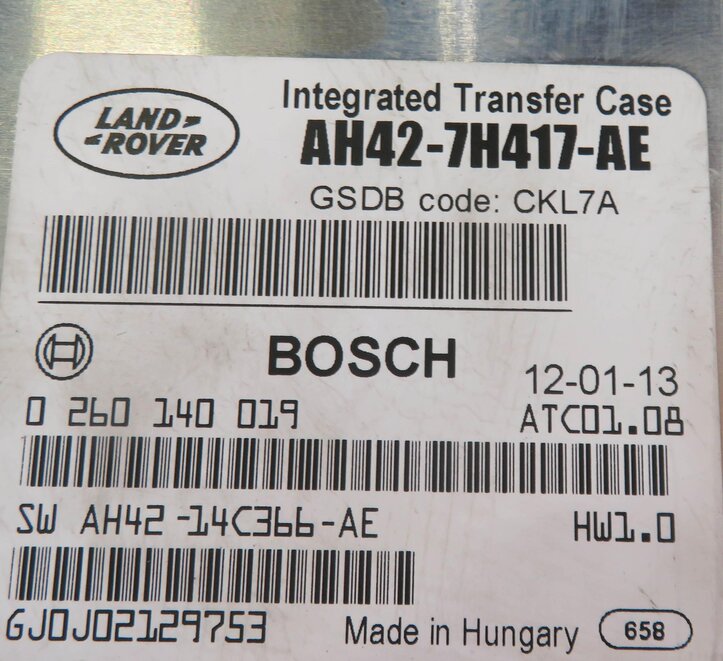 Thumbnail 7: 2010-2013 RANGE ROVER / SPORT LR4 (L320 L322) TRANSFER CASE CONTROL MODULE