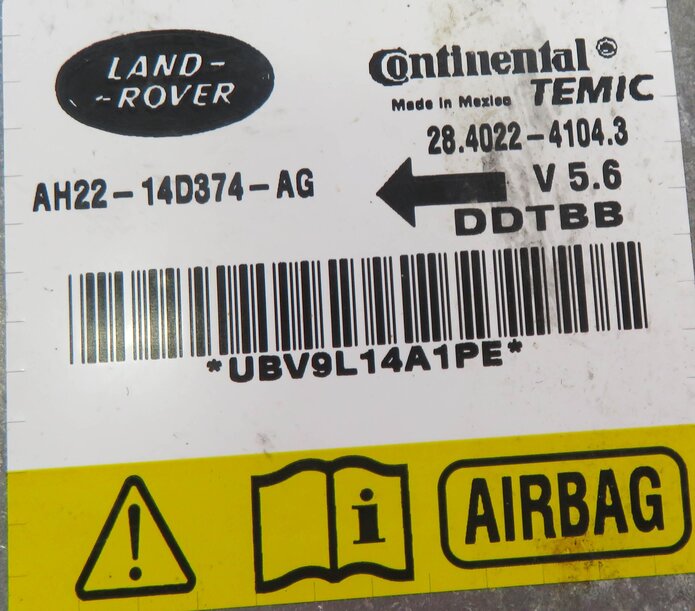 Thumbnail 6: 2010-2013 LAND ROVER LR4 RANGE ROVER SPORT (L320) SRS BAG CONTROL MODULE