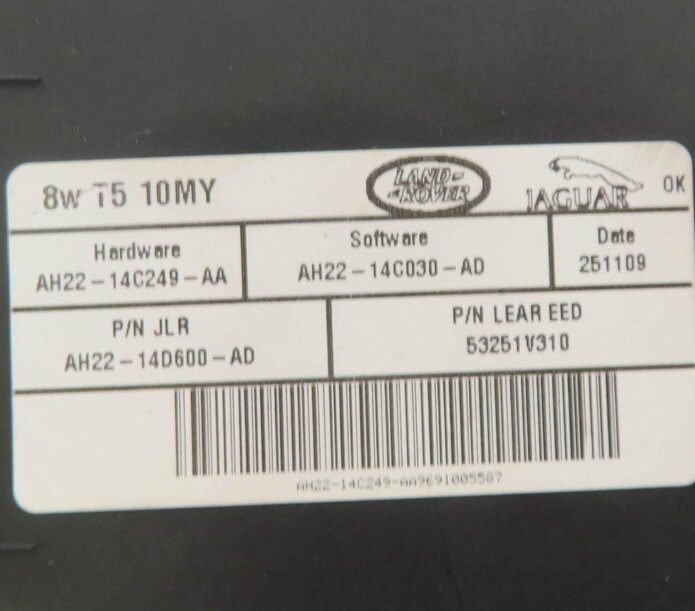 Thumbnail 6: 2010-2011 RANGE ROVER SPORT (L320) FRONT MEMORY SEAT CONTROL MODULE