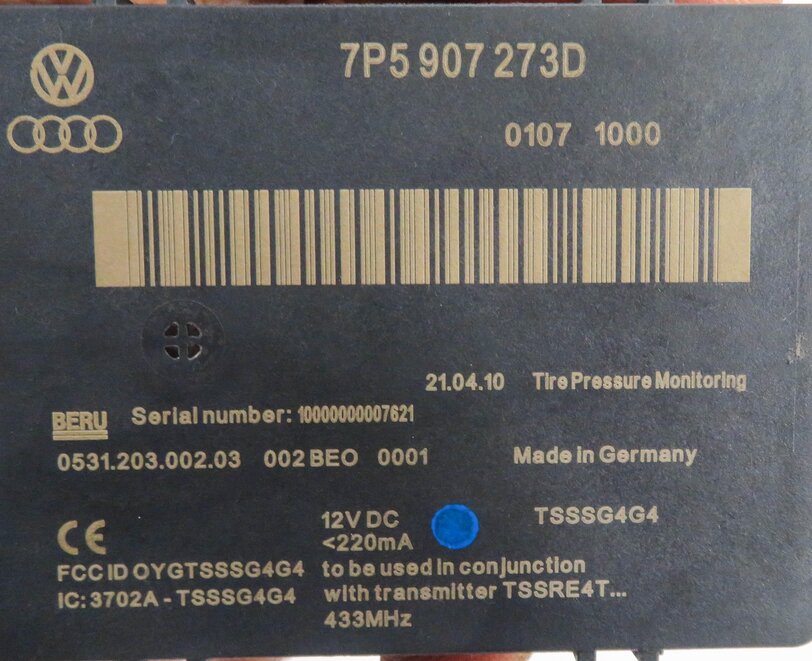 Thumbnail 6: 2011 PORSCHE CAYENNE (958) TPMS TIRE AIR PRESSURE SENSOR CONTROL MODULE
