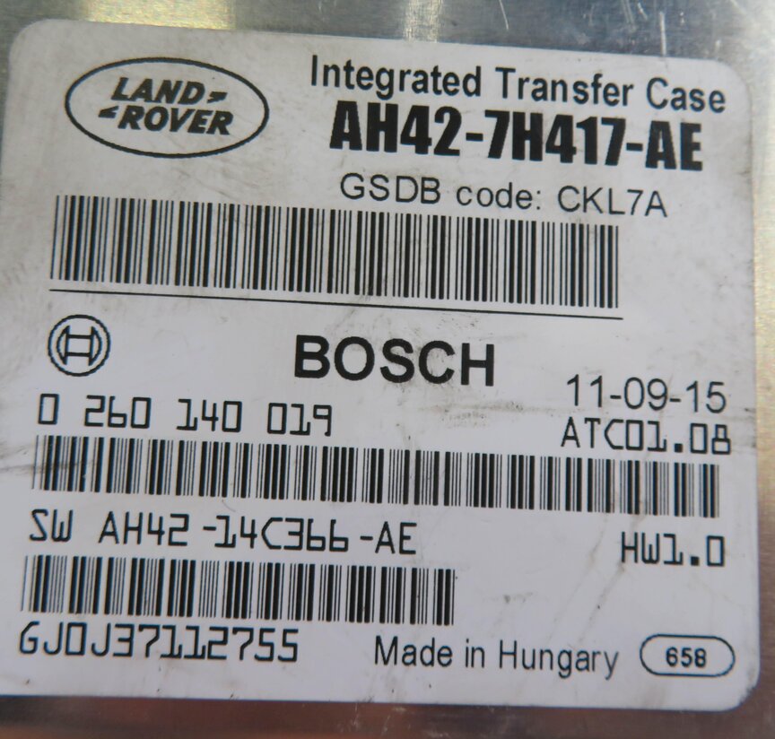 Thumbnail 6: 2010-2013 RANGE ROVER / SPORT LR4 (L320 L322) TRANSFER CASE CONTROL MODULE