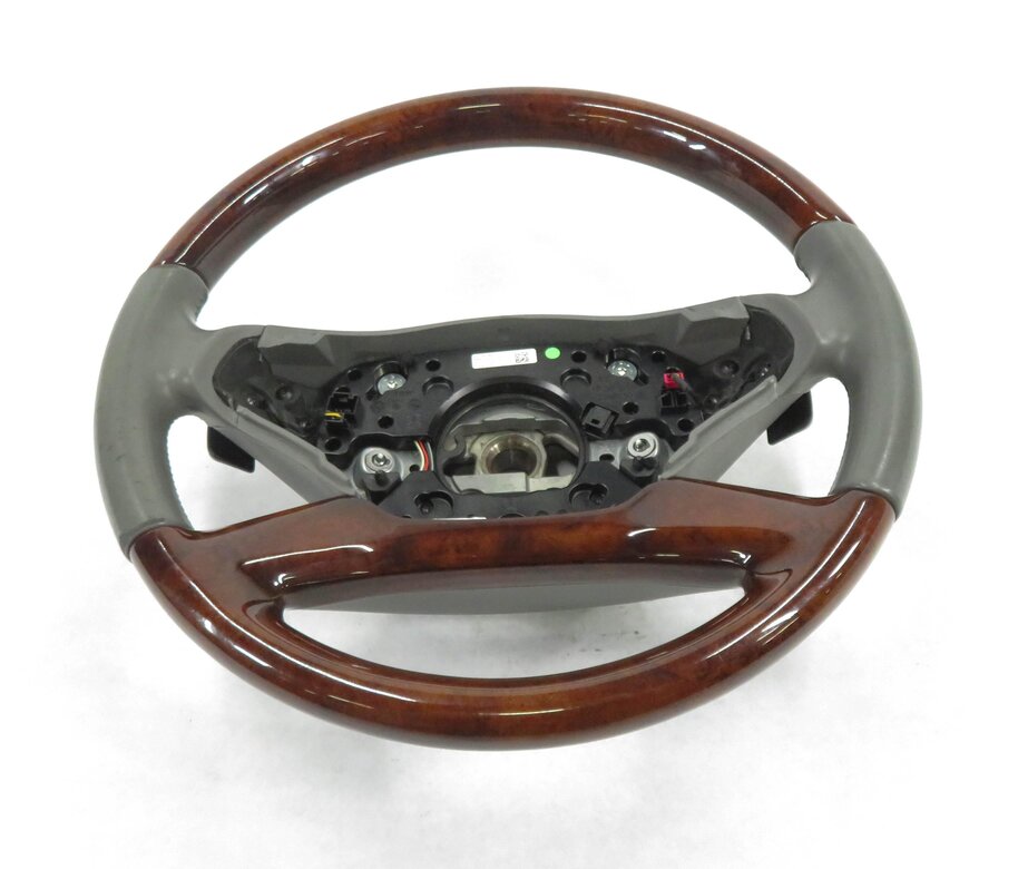 Thumbnail 2: 10-14 MERCEDES CL550 CL600 S400 (W216 W221) BURRED WALNUT / GRAY STEERING