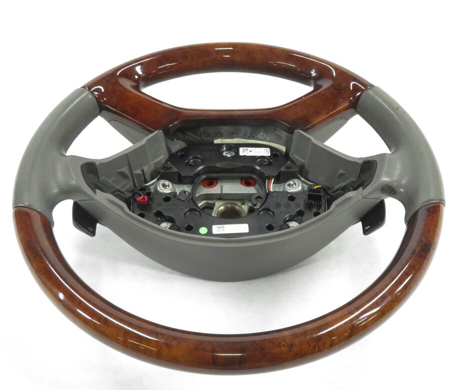 Thumbnail 4: 10-14 MERCEDES CL550 CL600 S400 (W216 W221) BURRED WALNUT / GRAY STEERING