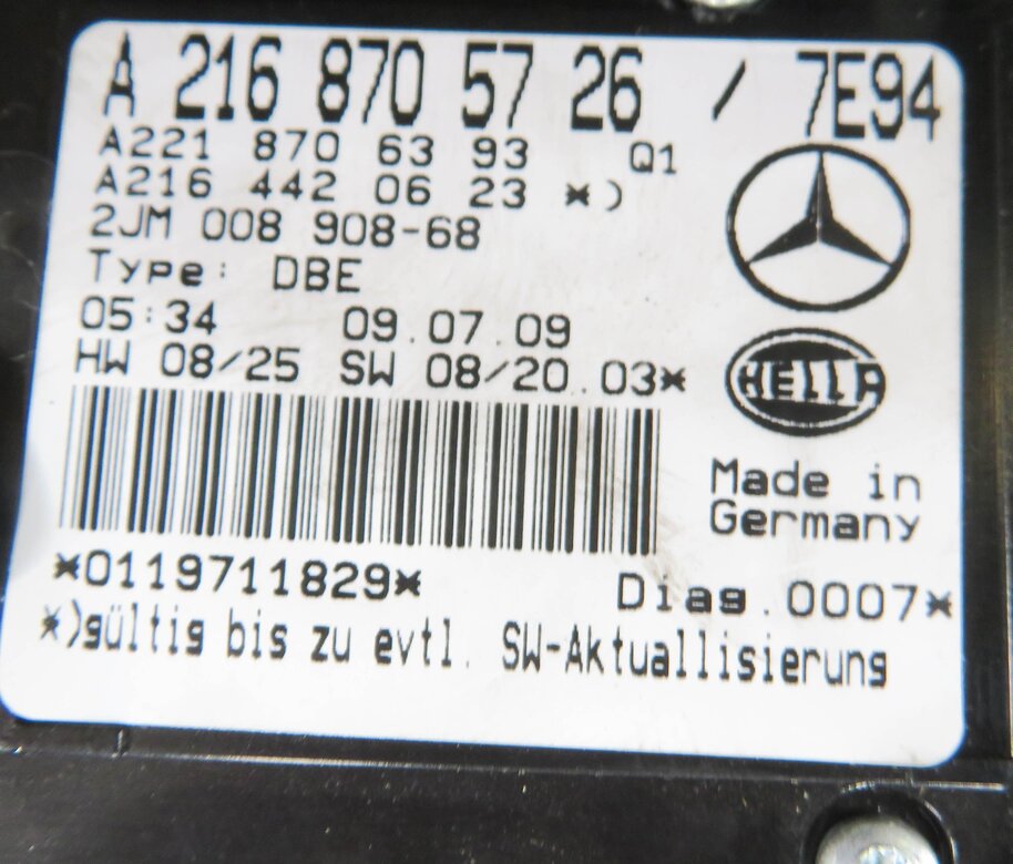 Thumbnail 6: 2010 MERCEDES BENZ S400 (W221) FRONT COURTESY MAP READING DOME LIGHT LAMP (GRAY)