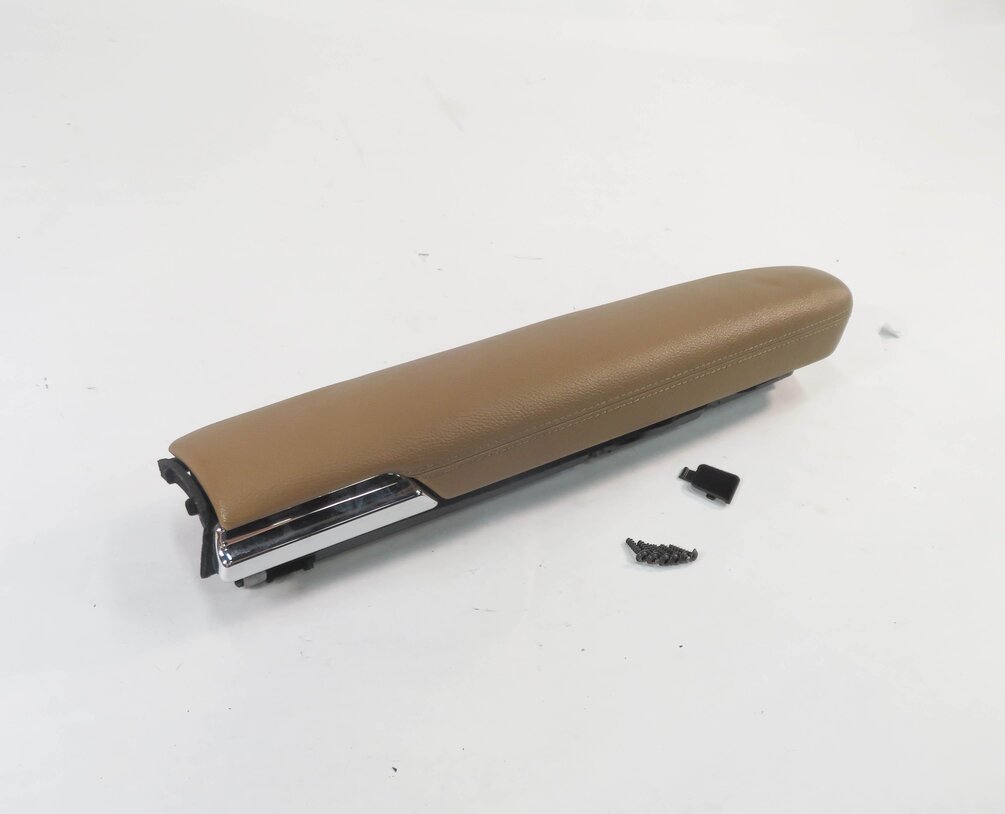 2009 MERCEDES BENZ S550 (W221) RIGHT FRONT PASSENGER DOOR ARMREST (BROWN 204A)