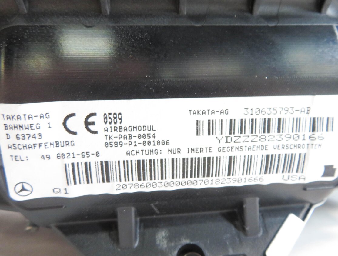 Thumbnail 7: 10-12 MERCEDES E350 E550 (A207 C207 W207) COUPE CONVERTIBLE - PASSENGER AIRBAG