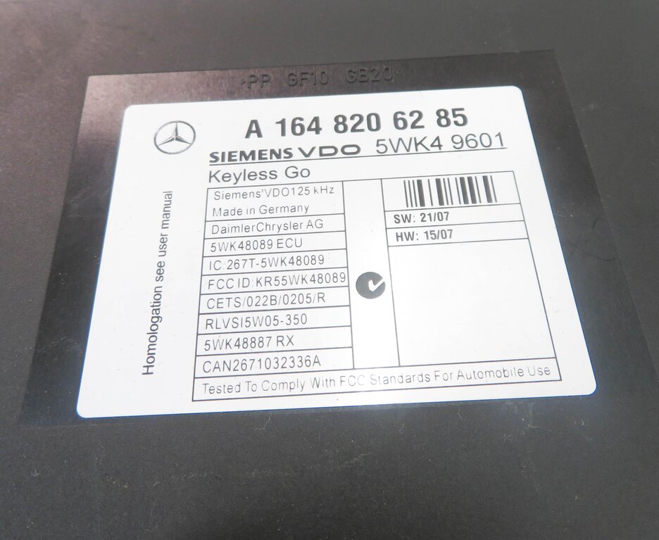 Thumbnail 7: 2008-2011 MB GL320 GL350 GL450 ML320 ML350 ML550 (X164 W164) - KEYLESS GO MODULE