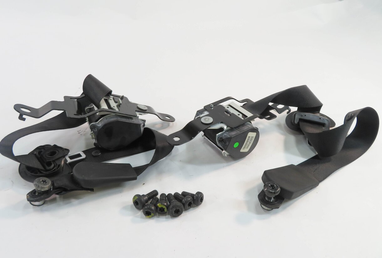 2009 BMW X5 (E70) REAR LEFT & RIGHT 2nd SECOND ROW SEAT SEATBELT RETRACTOR SET-2