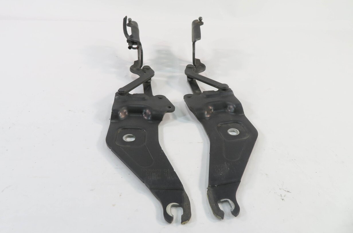 Thumbnail 5: 2007-2014 BMW X5 X6 (E70 E71) FRONT LEFT & RIGHT HOOD HINGE SET (SPACE GRAY A52)