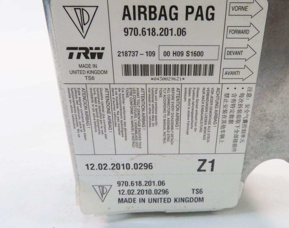 Thumbnail 9: 2010-2012 PORSCHE PANAMERA (970 G1) MAIN PRIMARY SRS BAG CONTROL MODULE