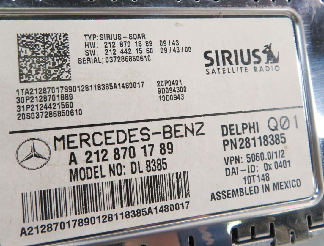 Thumbnail 7: 10-16 MERCEDES C250 C300 C350 E350 E550 GLK350 ML350 - SIRIUS SATELLITE RECEIVER