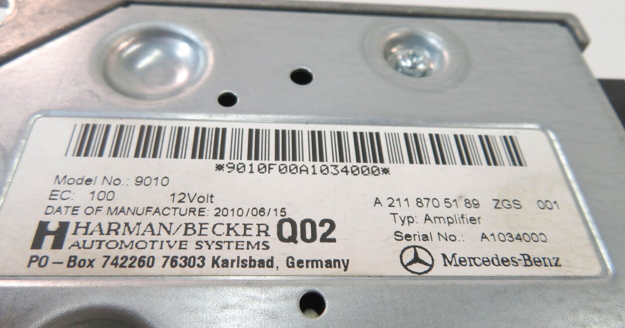 Thumbnail 8: 2011 E350 E550 E63 / 14-15 GLK250 GLK350 / 13-14 CLS550 CLS63 - SUB AMPLIFIER