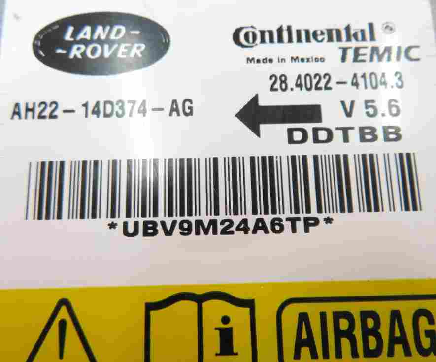 Thumbnail 9: 2010-2013 LAND ROVER LR4 RANGE ROVER SPORT (L320) SRS BAG CONTROL MODULE