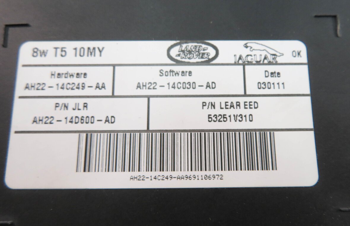 Thumbnail 7: 2010 RANGE ROVER SPORT (L320) LEFT FRONT DRIVER MEMORY SEAT CONTROL MODULE