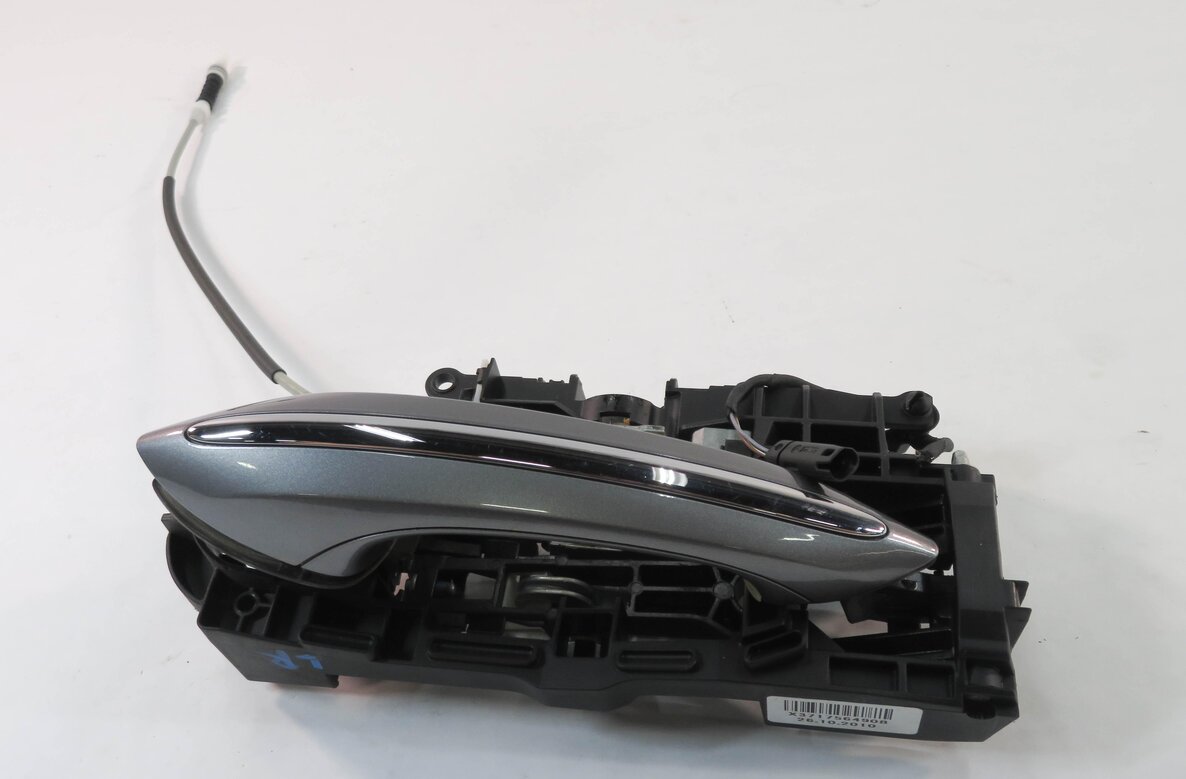 2011-2016 BMW 528i 535i 550i M5 (F10) LEFT REAR DOOR HANDLE w/ LIGHT (GRAY A52)