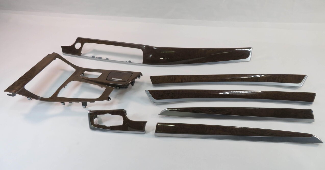 2011 BMW 535i (F10) INTERIOR DASH DOOR CONSOLE (ASH WOOD GRAIN) TRIM SET-7