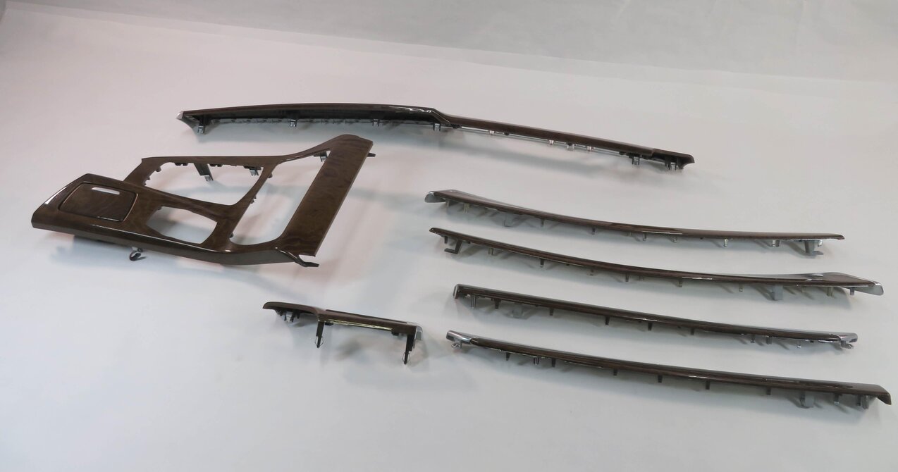 Thumbnail 4: 2011 BMW 535i (F10) INTERIOR DASH DOOR CONSOLE (ASH WOOD GRAIN) TRIM SET-7