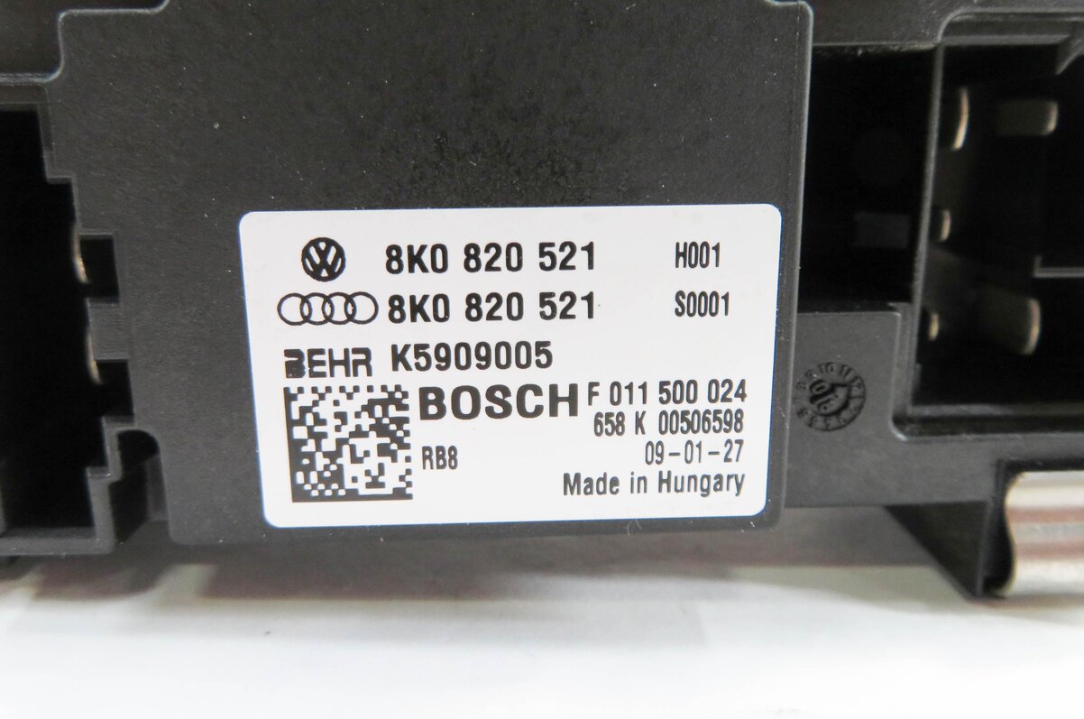 Thumbnail 8: 2009 AUDI Q5 (8R) FRONT HEATER A/C BLOWER FAN MOTOR SPEED RESISTOR