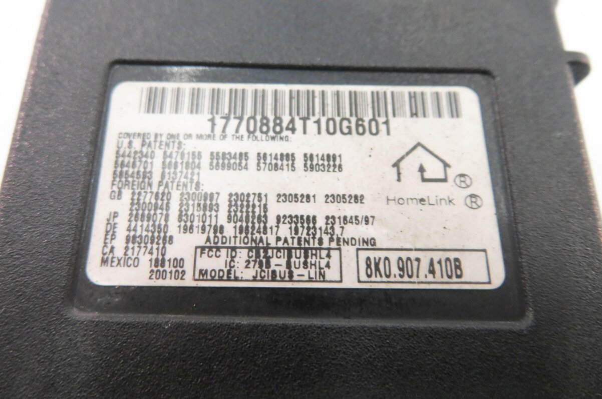 Thumbnail 6: 2008-2012 AUDI A4 S4 A5 Q5 Q7 (B8 8K 8T 8R 4L) HOMELINK GARAGE DOOR GATE MODULE