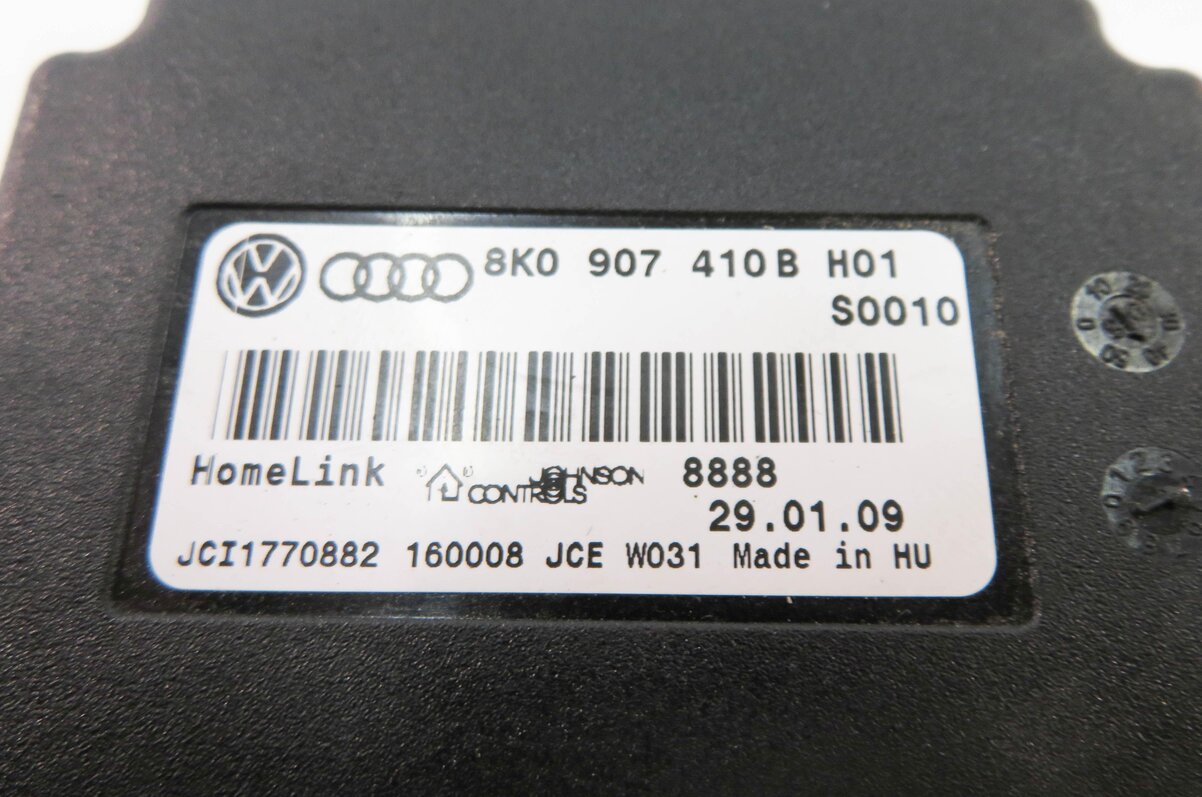 Thumbnail 7: 2008-2012 AUDI A4 S4 A5 Q5 Q7 (B8 8K 8T 8R 4L) HOMELINK GARAGE DOOR GATE MODULE