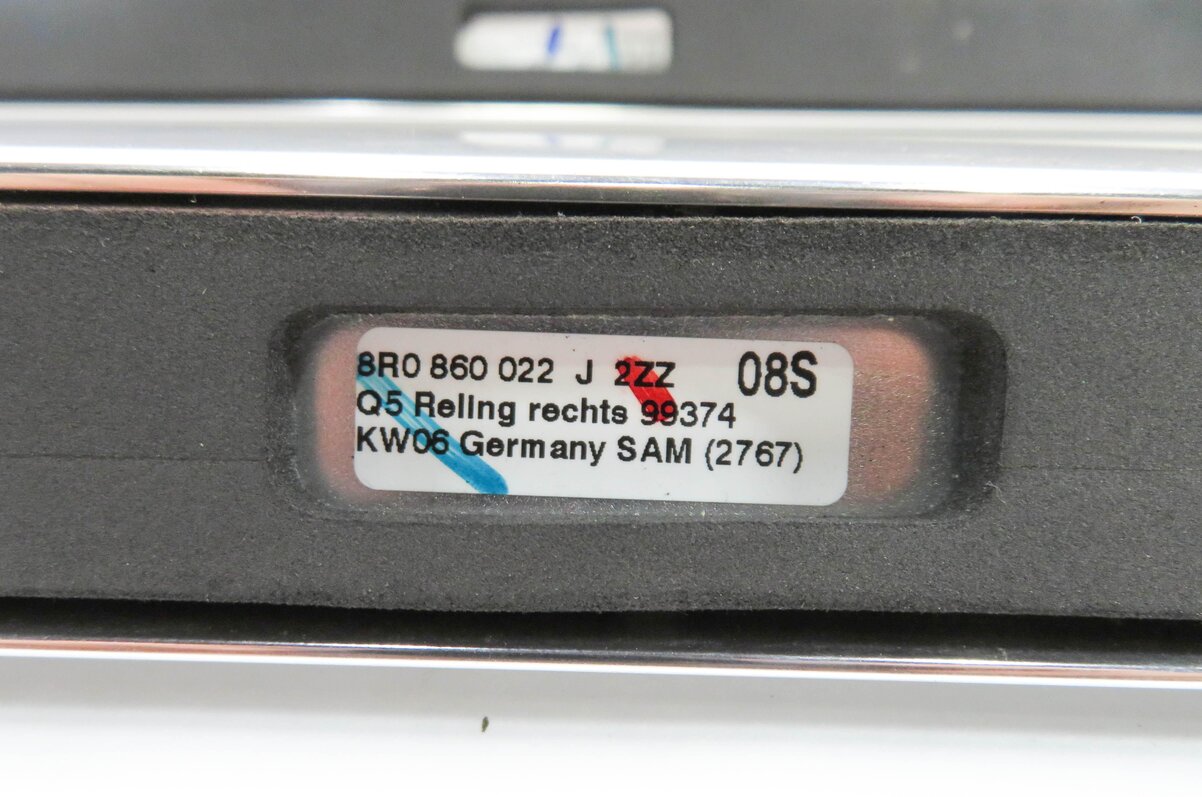 Thumbnail 5: 2009 AUDI Q5 (8R) LEFT & RIGHT SIDE ROOF LUGGAGE CARGO RACK RAIL SET-2 (SILVER)