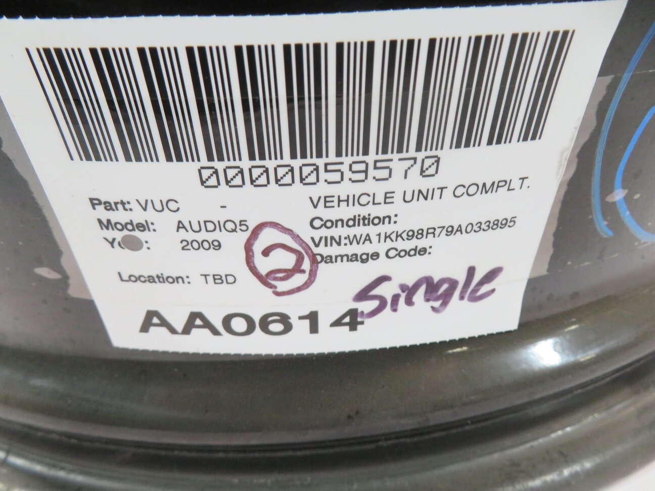 Thumbnail 7: 2009-2015 AUDI Q5 (B8 8R) 20x8.5 ALUMINUM ALLOY 5-DOUBLE SPOKE WHEEL RIM