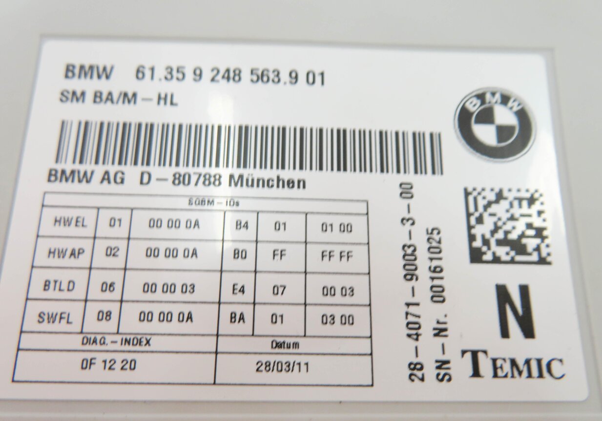 Thumbnail 8: 10-17 BMW 528i 535i 550i 650i 740i 750i 760i F10 F01 COMFORT MEMORY SEAT MODULE