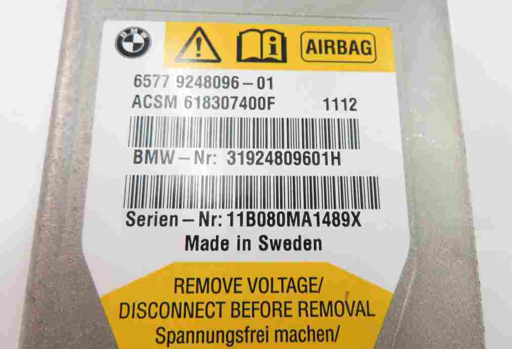 Thumbnail 8: 2011 BMW 528i 535i 550i (F10) MAIN PRIMARY SRS BAG CONTROL MODULE