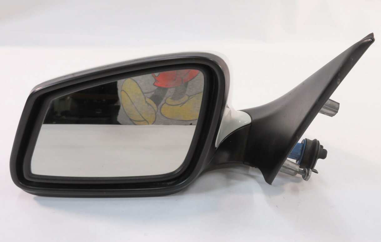 11-12 BMW 528i 535i 550i (F10) LEFT - PFOLD HEAT AUTODIM CAMERA MIRROR (WHITE)