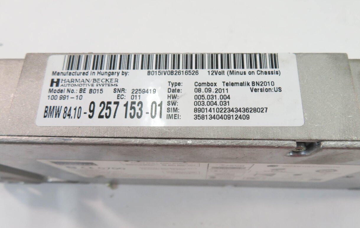 Thumbnail 7: 2012 BMW 535i (F10) BLUETOOTH TELEMATICS COMMUNICATION COMBOX CONTROL MODULE
