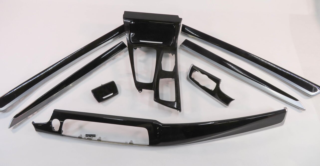Thumbnail 2: 2011 BMW 535i (F10) DASH DOOR CONSOLE (FINE ASH GRAIN) WOOD TRIM SET-8