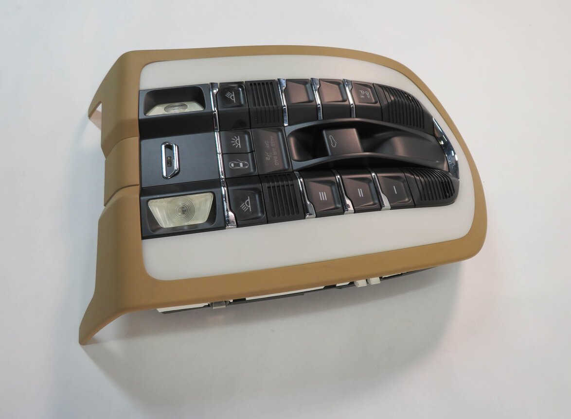 Thumbnail 4: 2012 PORSCHE PANAMERA (970 G1) FRONT DOME LIGHT MAP READING LIGHT LAMP (BEIGE)