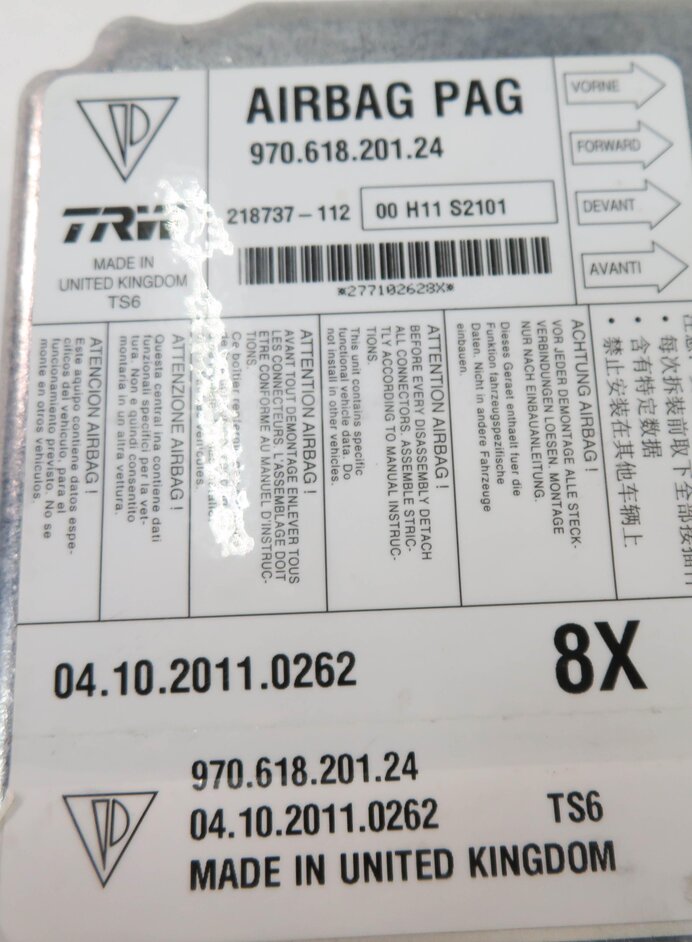 Thumbnail 9: 2010-2012 PORSCHE PANAMERA (970 G1) MAIN PRIMARY SRS BAG CONTROL MODULE