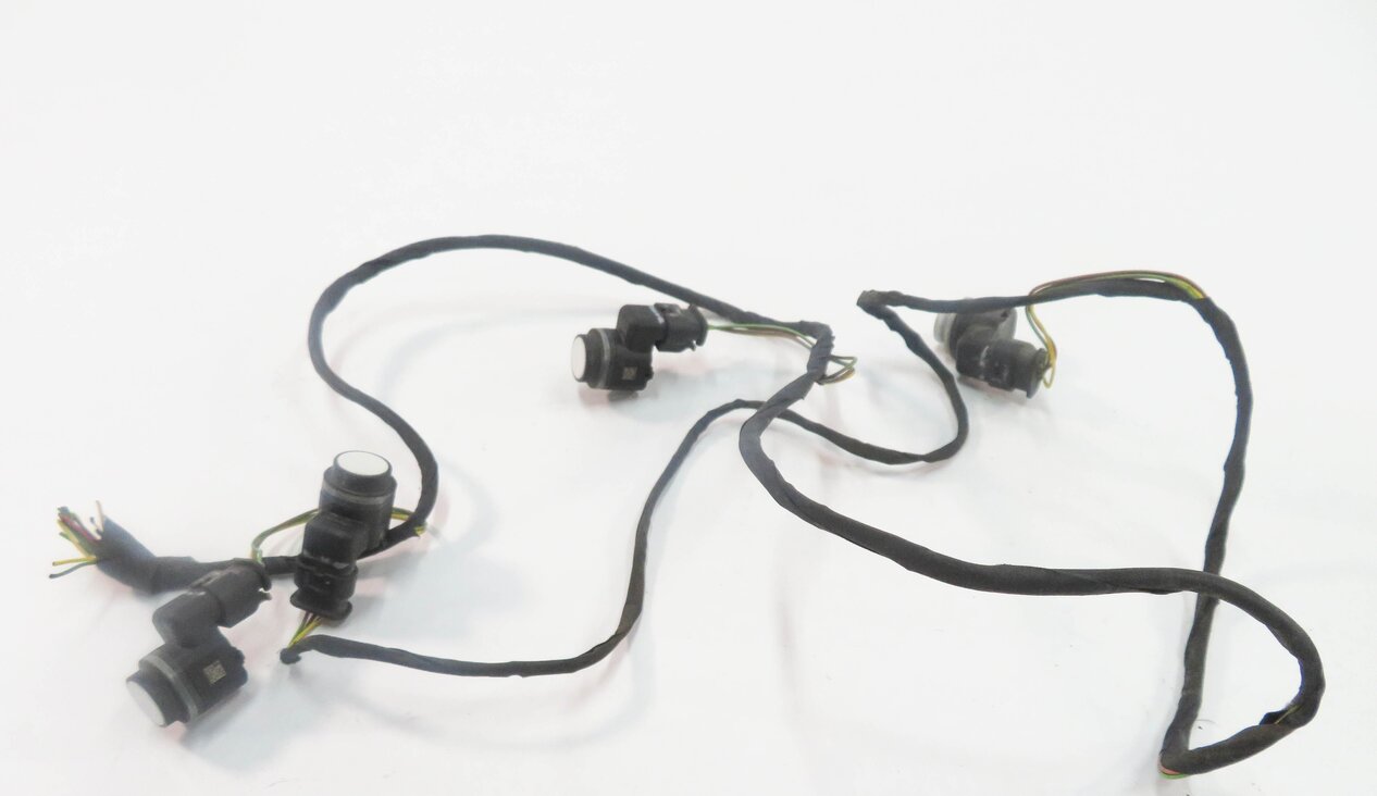 2013 BMW 750i (F01) REAR PDC PARK DISTANCE SENSOR SET-4 w/ HARNESS (WHITE 300)