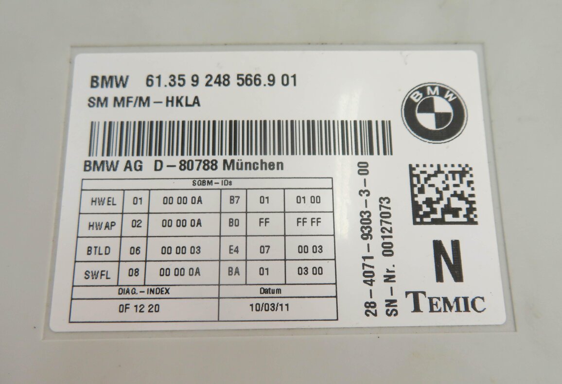 Thumbnail 6: 10-17 BMW 528i 535i 550i 650i 740i 750i 760i F10 F01 COMFORT MEMORY SEAT MODULE