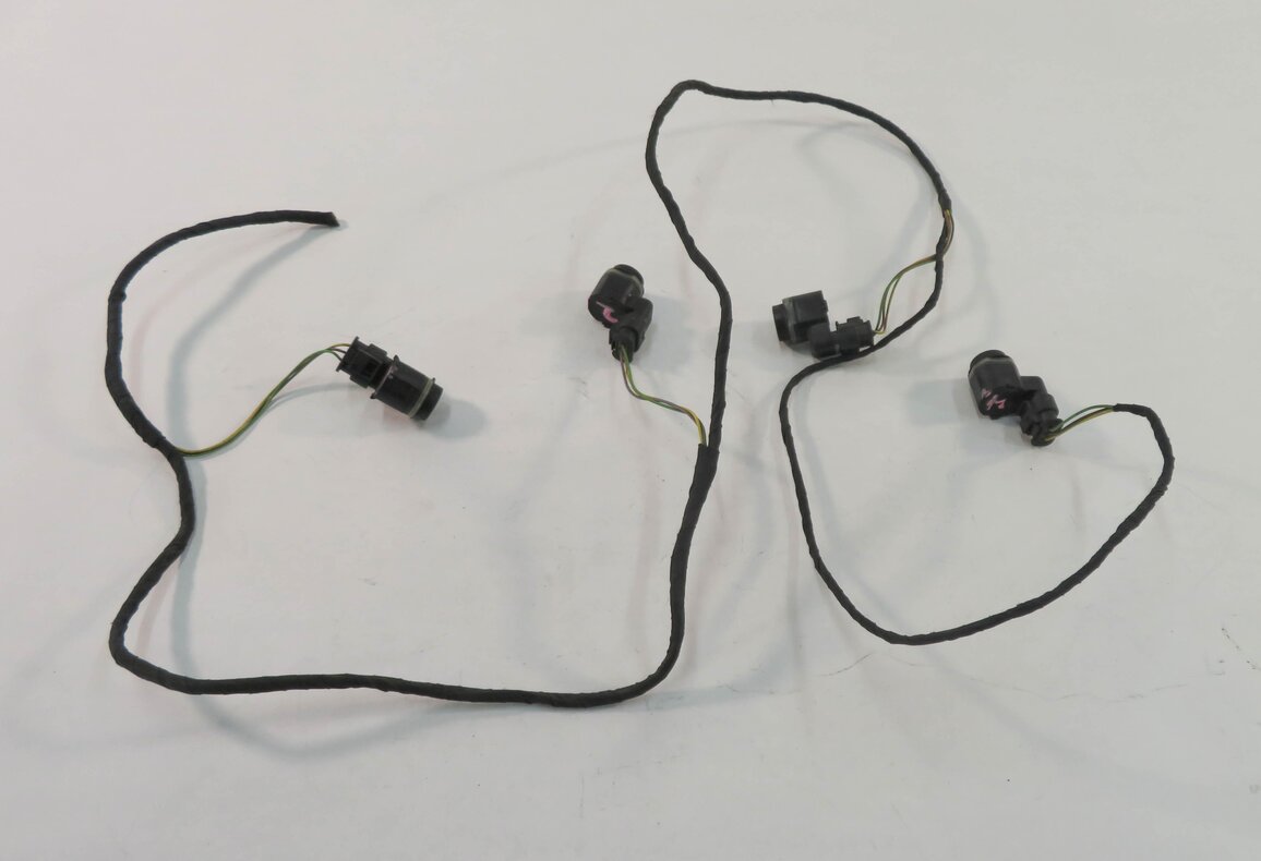 2010 BMW 750i (F01) REAR PDC PARK DISTANCE SENSOR SET-4 w/ HARNESS (BLACK 475)